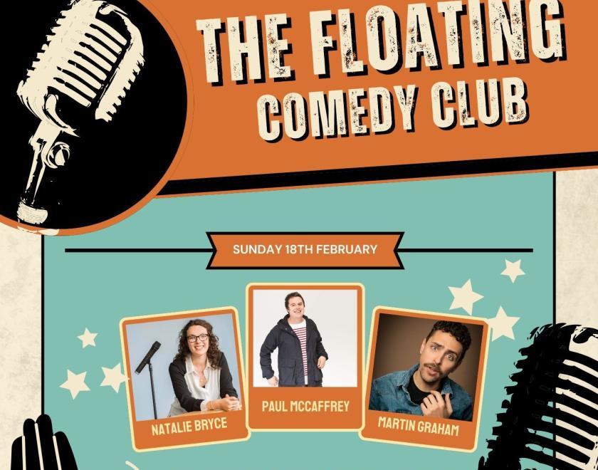 Flyer for Floating Comedy Club