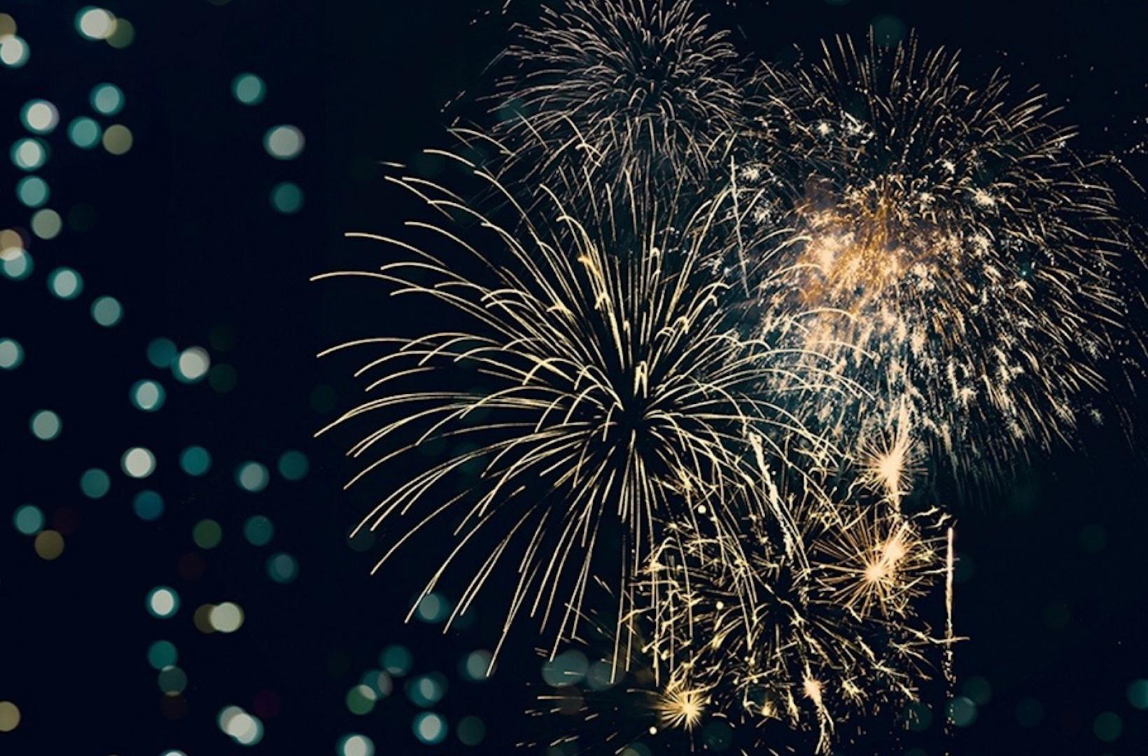 Fireworks for New Year's Eve in Reading