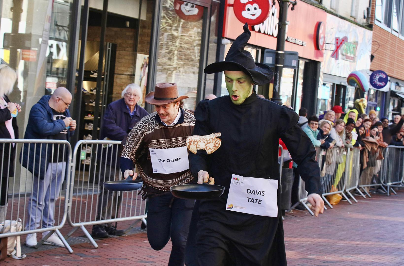 Launchpad pancake race on Broad Street in Reading