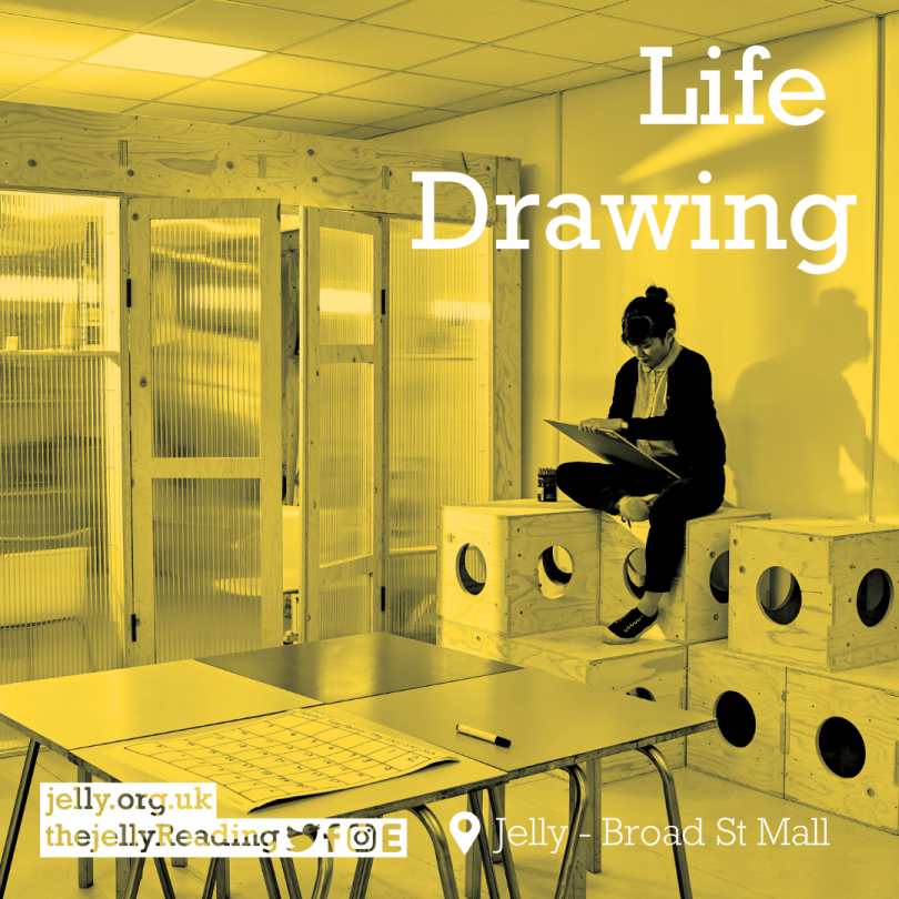 person drawing sat in an art studio