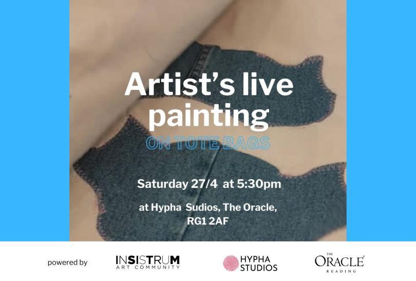 The State in Between Loss & Discovery: Live Painting on Tote Bags 