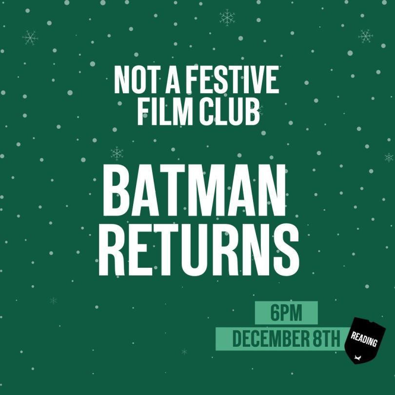 Green background with snowflakes and details of the event.