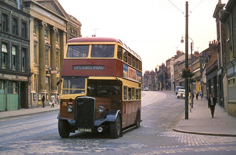 An AEC Regent motorbus No.76 in London Street in the Summer of 1962