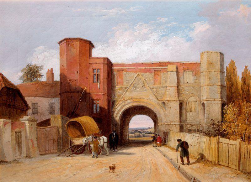 painting of Reading Abbey Gateway