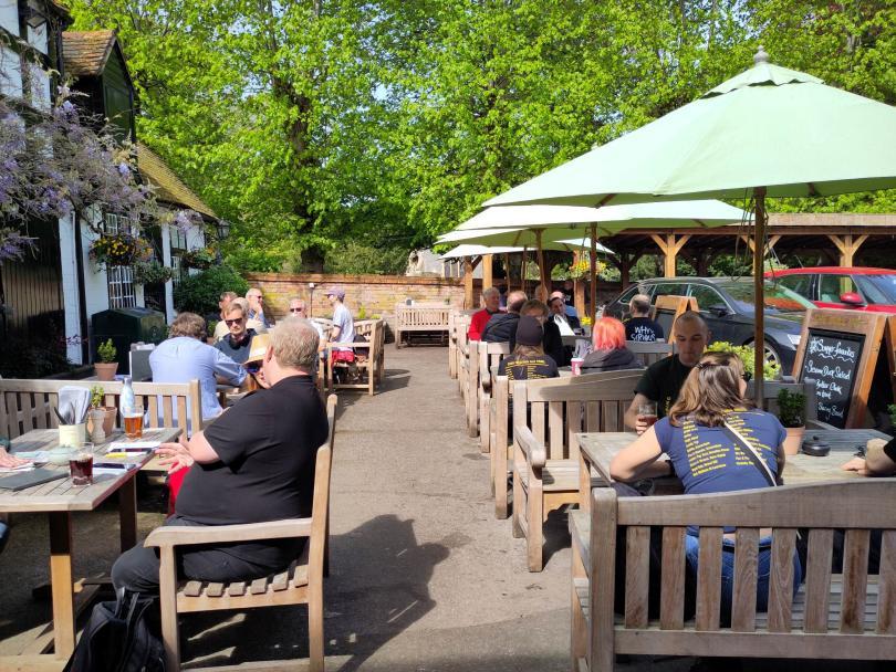 Ale trail 2026 bus trip at the Bull at Sonning