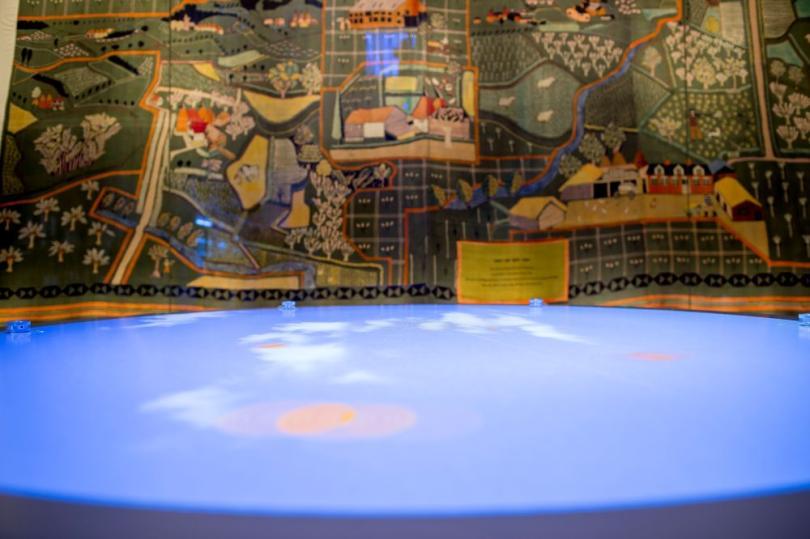 Interactive table and tapestry at The MERL