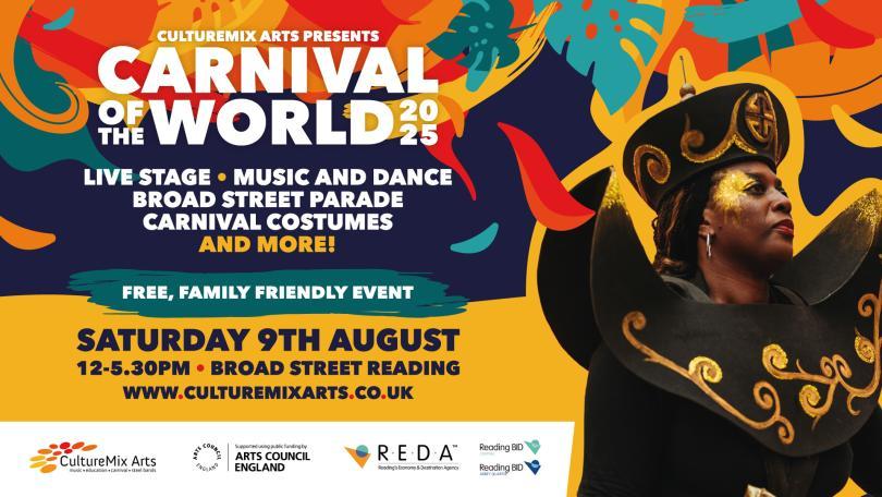 Image shows a banner the key info of the time and place where the event is taking place.