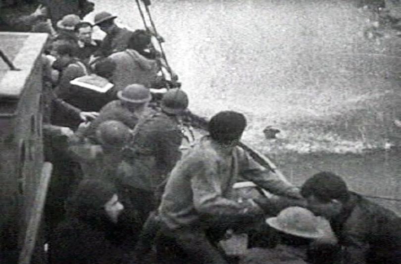 The Dunkirk evacuation by boat - film still