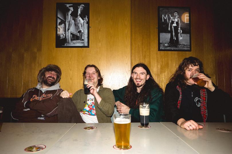 Band pic of bruise control in the pub