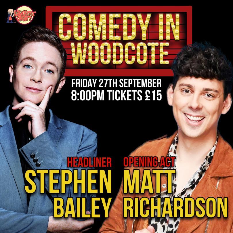 A picture of the poster for the comedy night