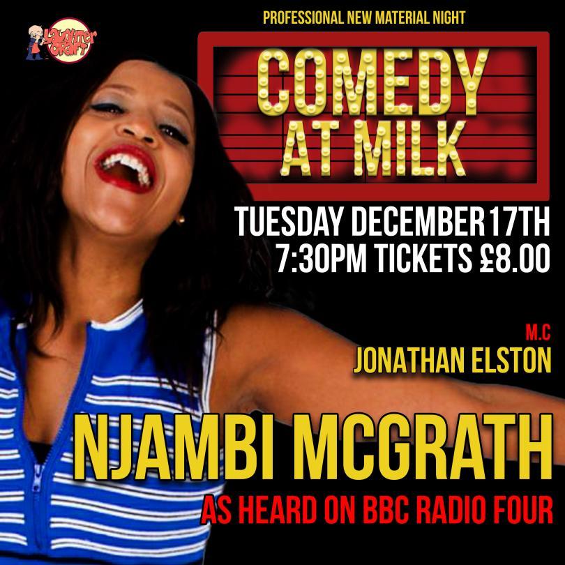 A picture of the poster for the comedy night