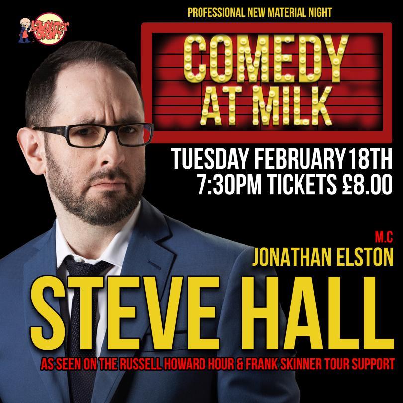 A picture of the poster for the comedy night