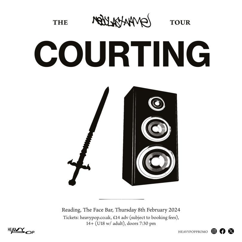 black and white band Courting Feb poster