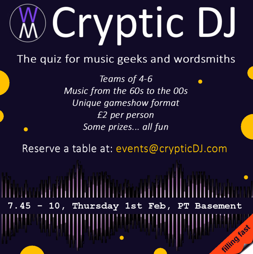 Cryptic DJ a music quiz