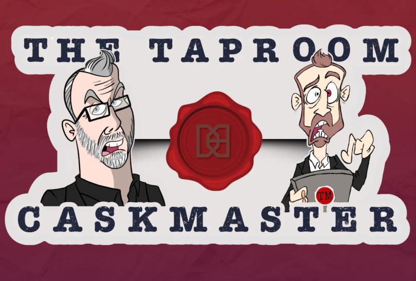 The Taproom Caskmaster poster with caricatures of Gregg Davies and Alex Horne