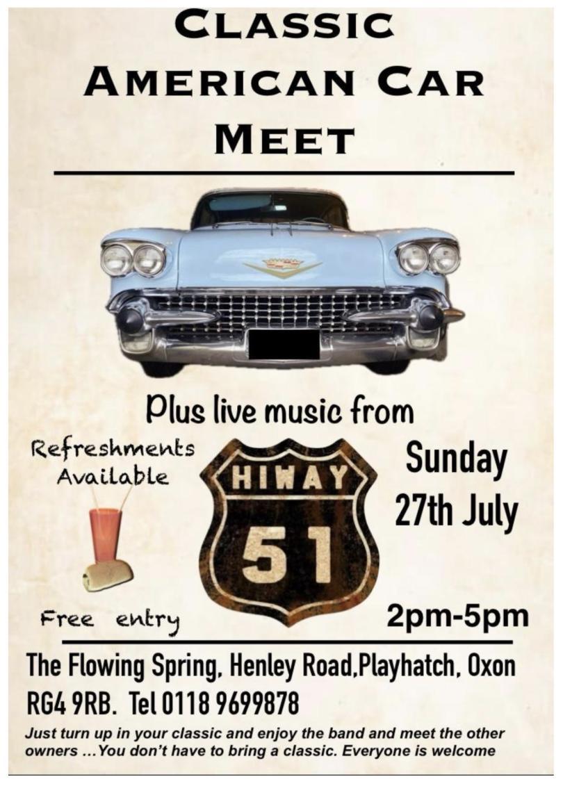 Classic American Cars & Bikes at The Flowing Spring