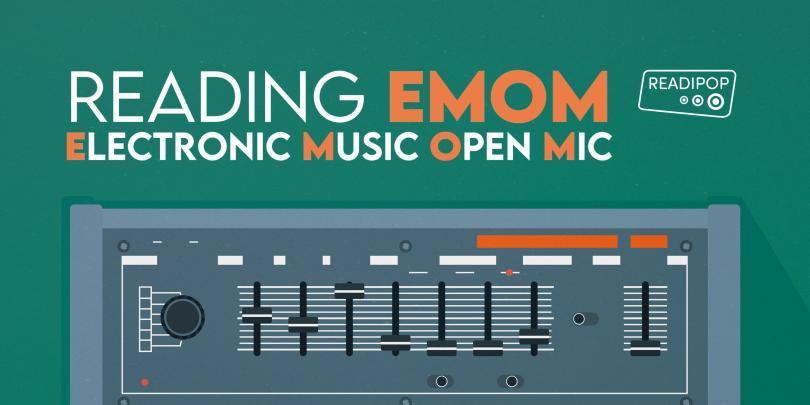 Image of someone playing a vintage synth with text reading "Reading EMOM" 