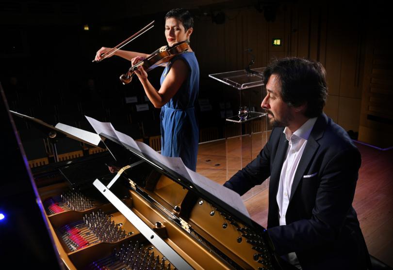 Elena & Tom playing violin & piano