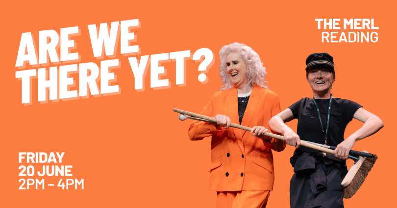Poster for Are We There Yet with two actors holding a broom