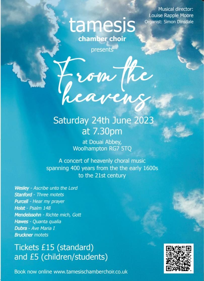 From the Heavens a concert by Tamesis Chamber Choir