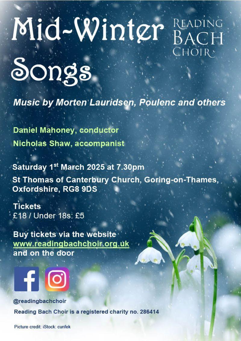 Flyer giving details of the concert