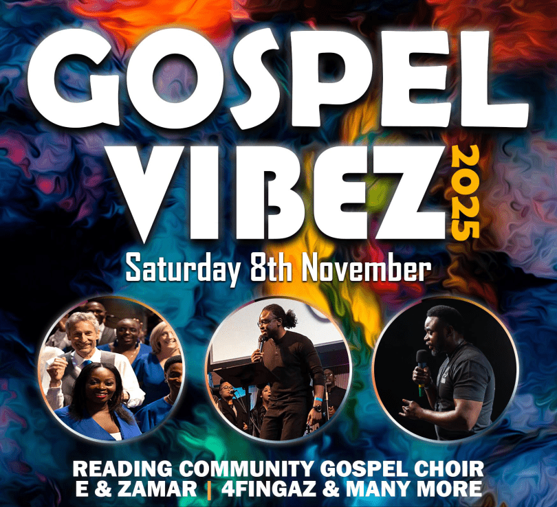 Gospel Vibez 2025 poster with headshots of some of the performers