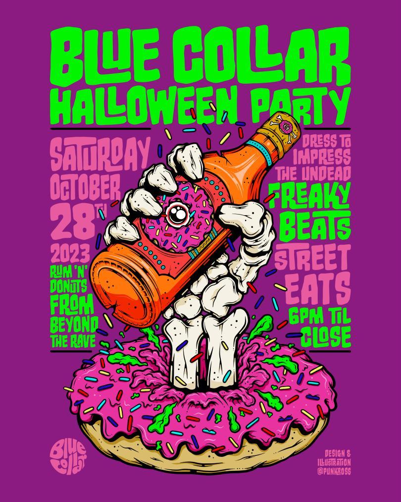 Blue Collar Halloween Party with Rum n Donuts