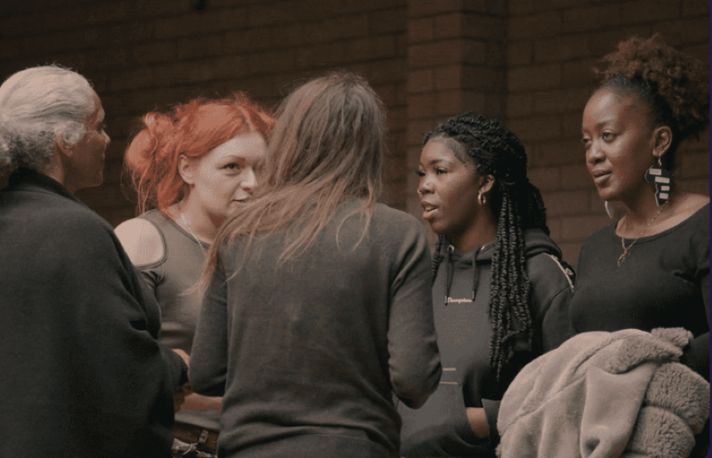 A picture of the women from the film in discussion