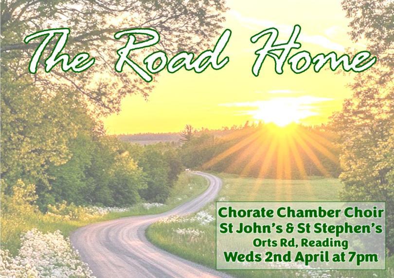 The Road Home poster featuring a sunset over a road