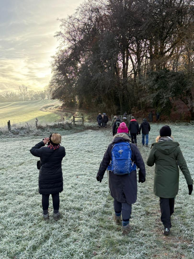 Walk Works walkers wintry scene