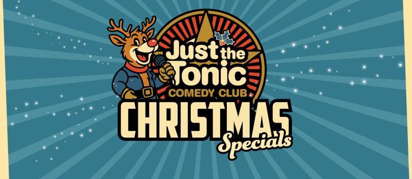 Just the Tonic Christmas show banner - Blue with a reindeer 