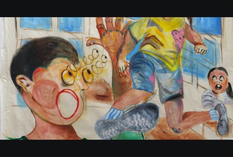 The Kick painting by Jerome. and Sae Yeoun