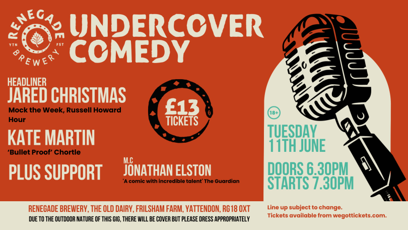 A picture of the poster for the comedy night