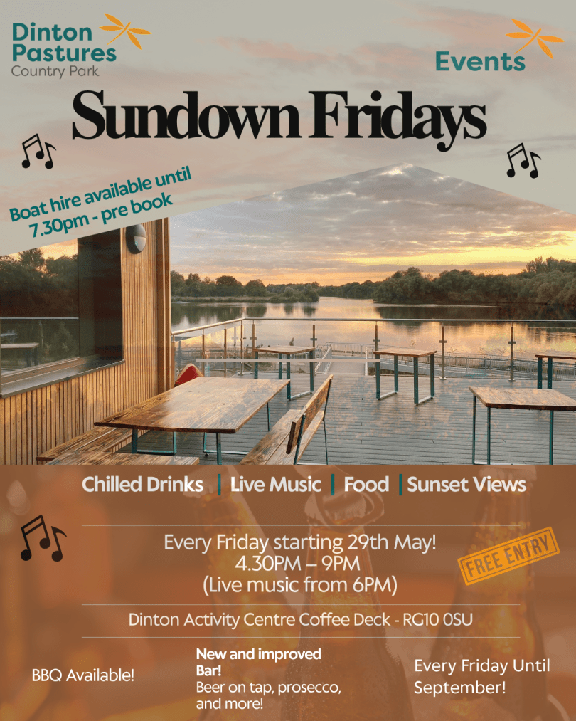 Poster of sunset over dinton pastures lake at the Activity centre 