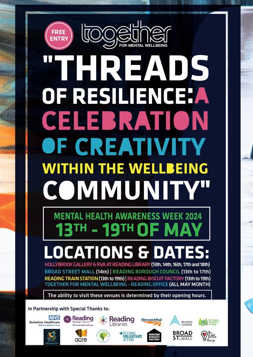 Poster describing the Threads of Resilience exhibition.