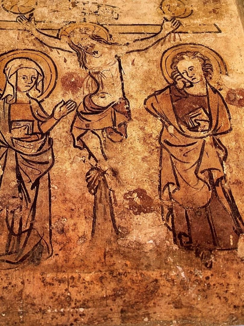 Medieval church wall painting