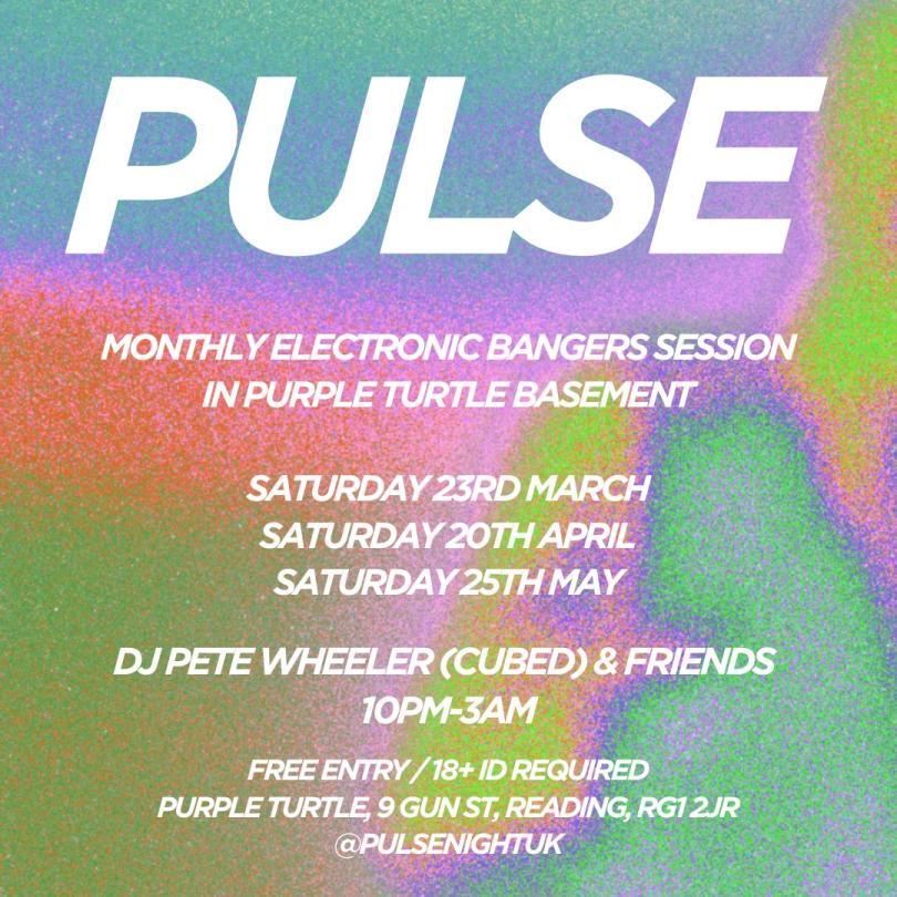 PULSE...  A New Night @ The Turtle with Pete Wheeler Monthly Electronic Bangers in The Turtle Basement