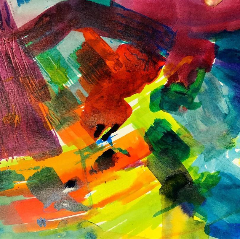 colourful abstract paint marks