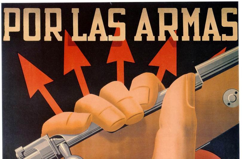 Poster of the Spanish Civil War - Por Las Armas