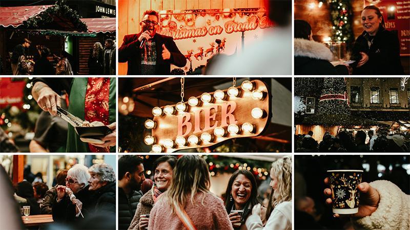 Montage of Christmas market images