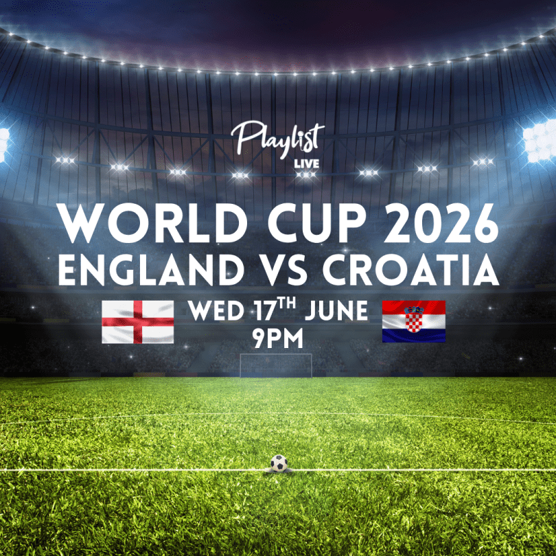 Football pitch with the teams and dates