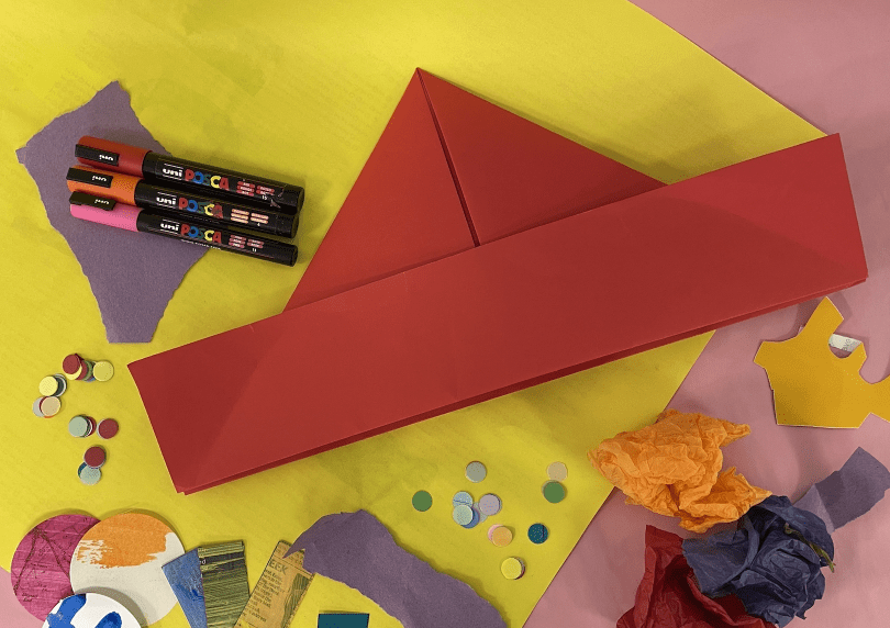 paper hat and craft materials 