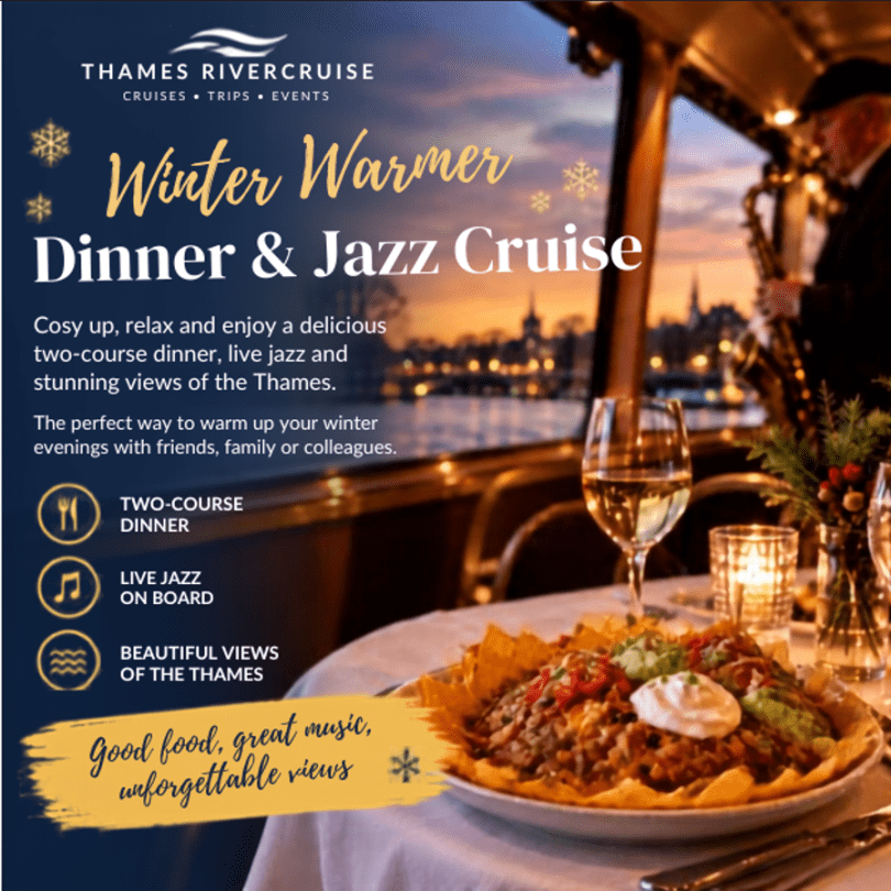 A relaxing evening of dinner and jazz on the Thames