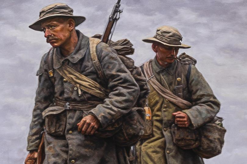 Painting of soldiers