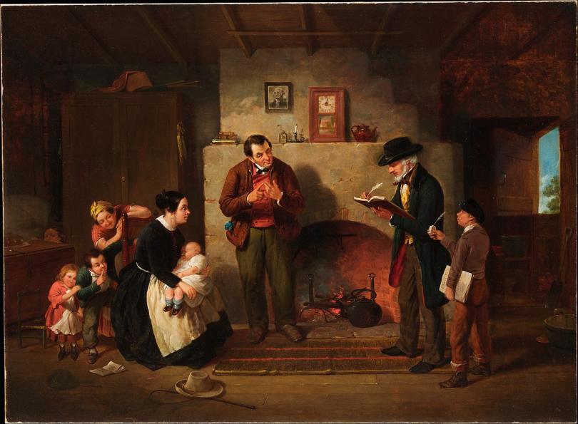 Taking the Census – painting by Francis William Edmonds 