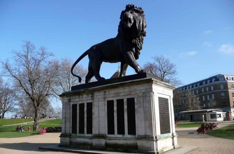 The Maiwand Lion Memorial in Forbury Gardens, Reading