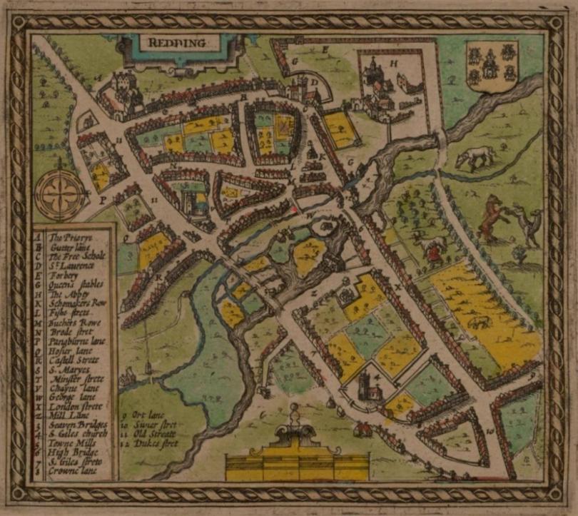 Vintage map of Reading