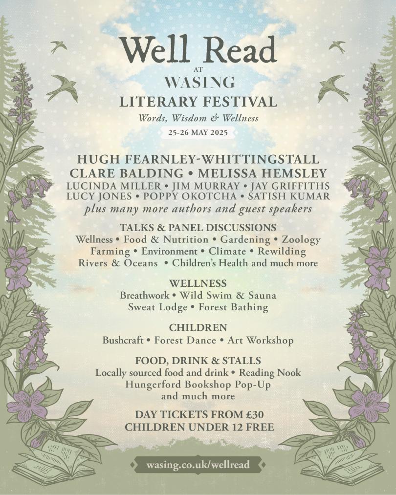 Well Read at Wasing logo and line-up