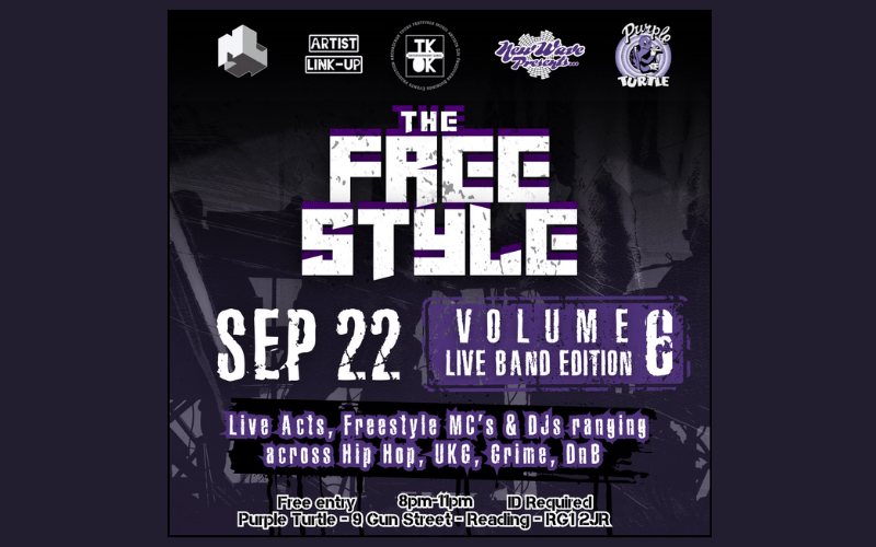 New Wave Collective Presents... THE FREESTYLE Reading's monthly Freestyle Hip-Hop event with... @tkokagency @artistlinkup.rg @newwavecollectiveuk FREE ENTRY / 18+ ID Required