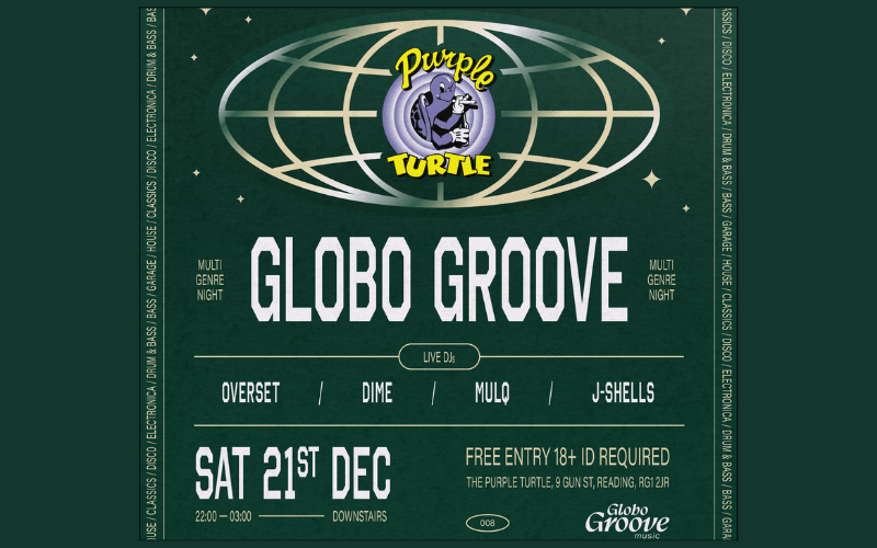 GLOBO GROOVE: MERRY MIXMAS 🎅 🎶  Join us for our final event of the year at the Purple Turtle on Saturday, 21st December, from 22:00–3:00!  The whole crew is coming together one last time in 2024 to take you on a wild ride you won’t forget. Expect high-energy all night long as we close out the year in style.  It’s the festive season, and we’re here to spread the groove and the cheer! Come get merry with us for a night of serious Christmas shenanigans  Mixed Genre music HOUSE/DnB/BASS/DISCO/ELECTRONICA  📍 